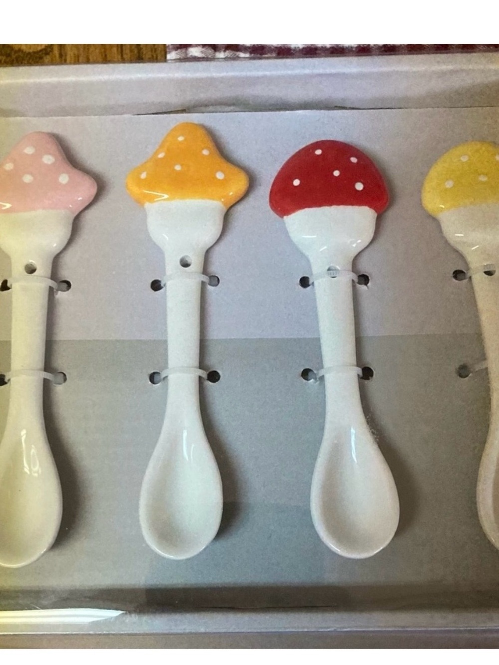 Ceramic Mushroom Handle Stir Spoons